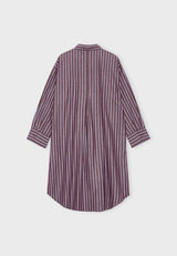 11731 Havenshirtdressstripe Burgundy B