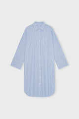 Athenashirtdressstripe Whiteheavenblue