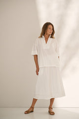 Brightly Shirt Brill Skirt White 1557 LOW