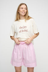 Statement Tee Ecru Wake Lightpink 158 LOW