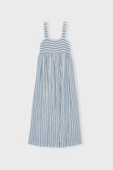 Genuinedressstripe Seablue Ecru