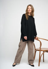 Glowing Knit Black New Celeste Pants Taupe 464 LOW