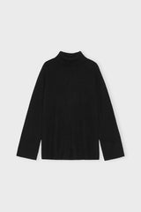 Rikkeknitrollneck Black