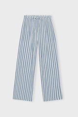 Slowpantsstripe Seablue Ecru