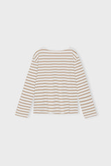 Blessedsweatshirtstripe Ecruwarmsand B