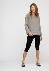 Capri Leggings Black Dearly Knit Sea Gray 0539 LOW