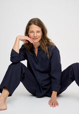 Gaia Shirt Moon Pants Poplin Dark Navy 475 LOW