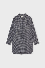 Kaia Shirt Check Sanddarknavy