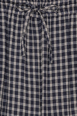 Moon Pants Check Sanddarknavy CROP