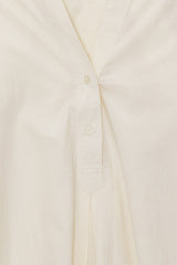 Posy Shirt Poplin Natural Emb CROP