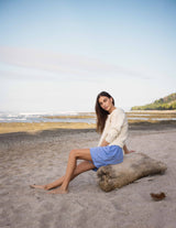 Serena Knit Wake Shorts Chambray 1