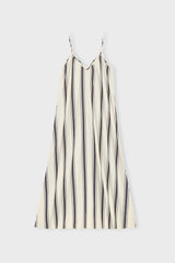 11722 25Edendressstripe Ecrudarkbrownwhite