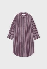 11731 Havenshirtdressstripe Burgundy