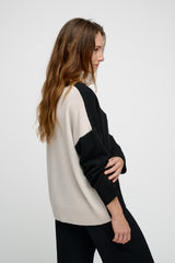 25 Ruth Cashmere Black Ecru 1637 LOW