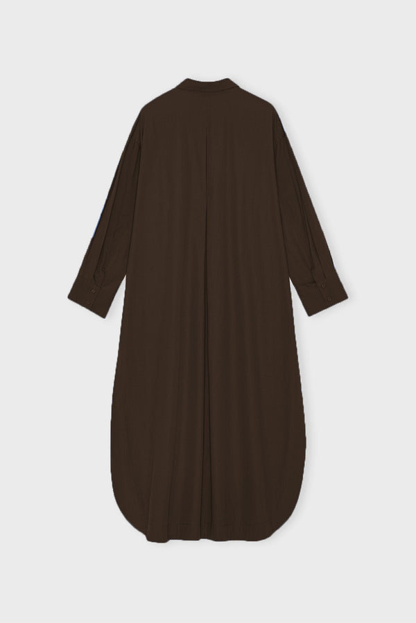 Avashirtdresspoplin Darkbrown B