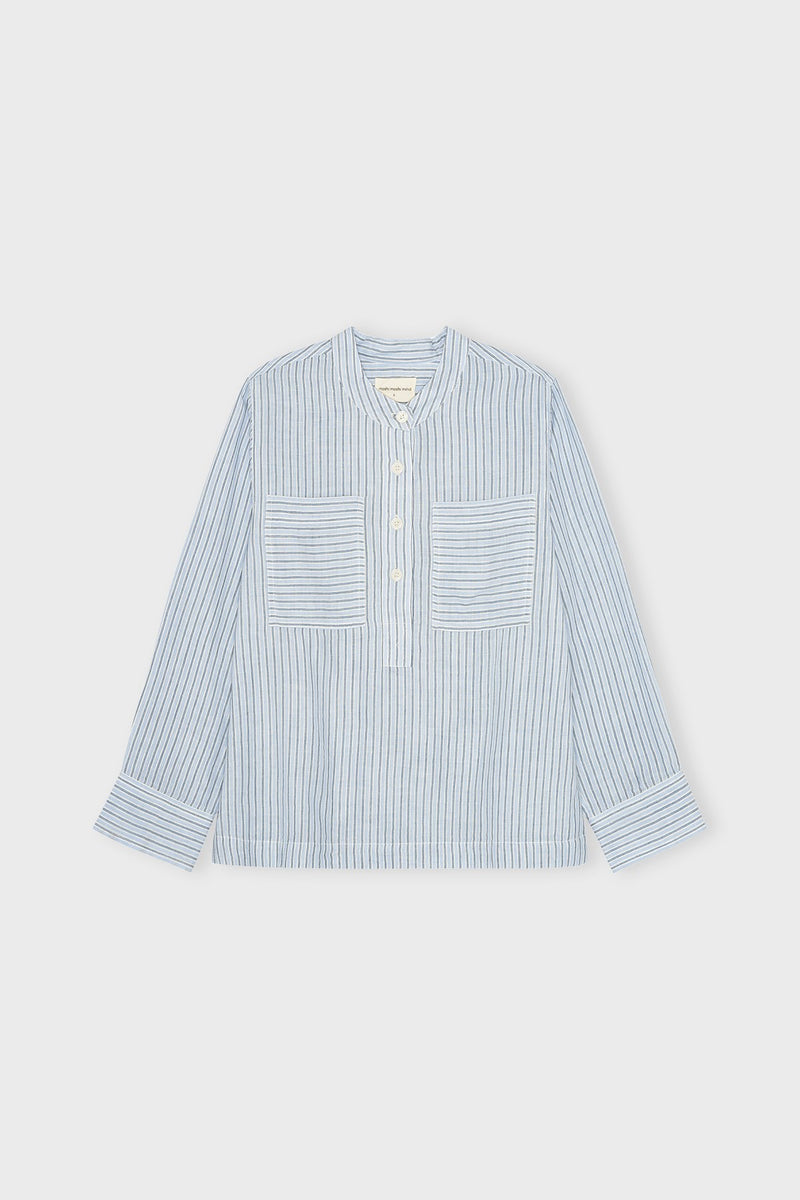 Aylashirtstripe Lightblueecrunavy
