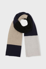 Blockknitscarf Blackmulti