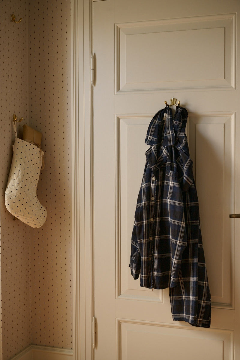 Juno Moon Check Dotted Christmas Stocking 1513 LOW