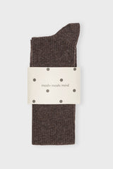 Kneeribsocks Brownmelange (1)