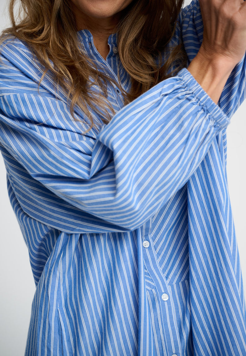 Lauren Shirtdress Stripe Heaven Blue 0183 LOW