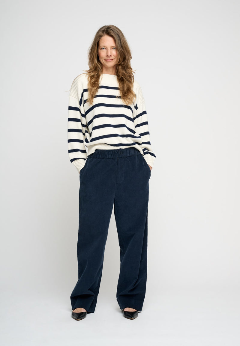 New Celeste Navy Sally Knit Stripe 601 LOW