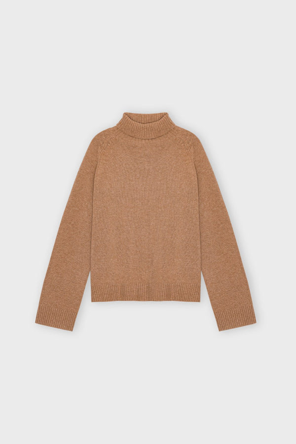 Rikkeknitrollneck Camel