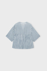 Simpletopstripe Seablue Ecru B