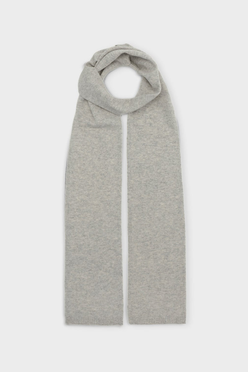 Thin Scarf Merino Light Grey Melange