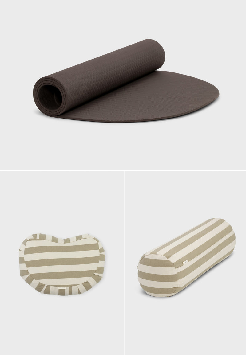 stripe brown yoga kit