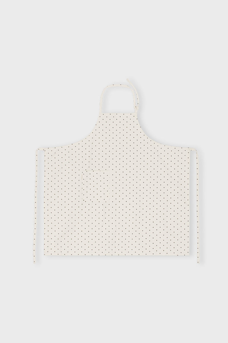 Dotted Apron Ecrublackdots