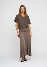 Gracious Skirt Dark Taupe Favourite Stone Brown 0153 LOW