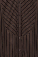 Lauren Shirtdress Brown Stripe CROP