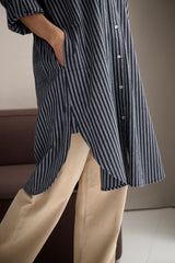Remain Shirtdress Stripe Celeste Pants Sand 950 LOW