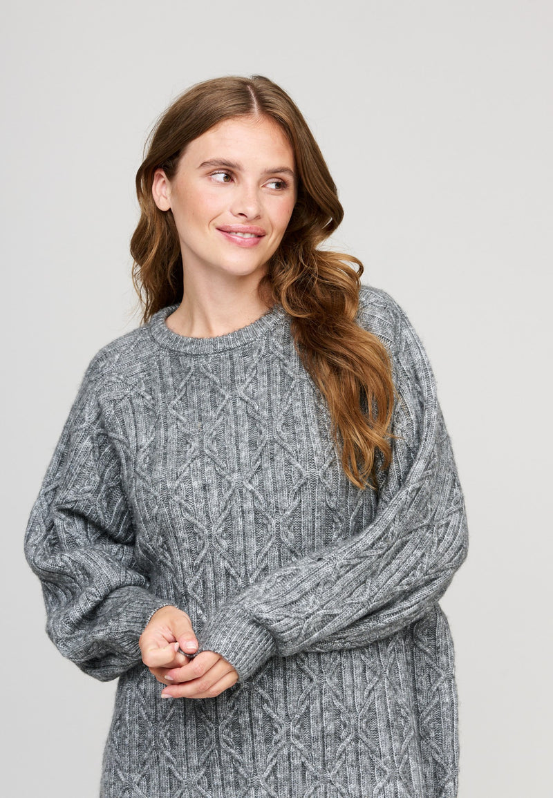Vision Knit Cable Grey 175